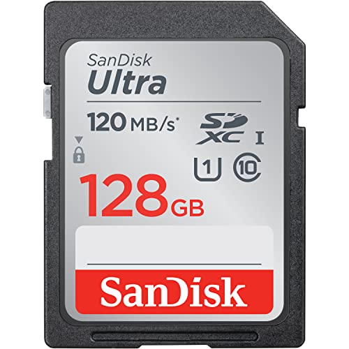 SanDisk 128GB Ultra SDXC UHS-I Memory Card - 120MB/s, C10, U1, Full HD, SD Card - SDSDUN4-128G-GN6IN