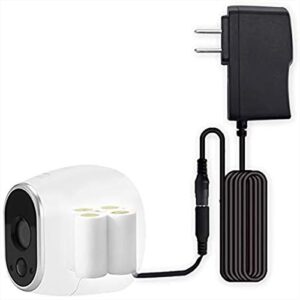 power adapter with 16 feet cable, plug adapter compatible with arlo camera (vmc3030, vms3430), replace cr123a