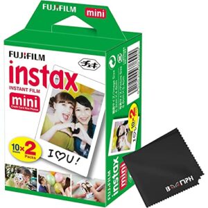 boomph’s fujifilm instax mini instant film kit: 20 shoots total, (10 sheets x 2) – capture memories anytime, anywhere