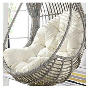 muy hanging basket hanging egg chair cushions, hammock chair cushions, hammock chair pad, soft swing seat cushion only, indoor balcony pad garden,milky white,90x120cm