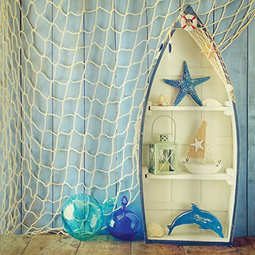 Fish Net Decorative, Fishnet for Party Decorations, 14 ft x 4 ft - Fish Netting Decor for Mermaid, Pirate, Shark, Nautical, Under The Sea Birthday by 4E's Novelty