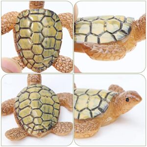 15 Pcs Miniature Sea Turtles Sea Turtle Figures Ocean Animal Figurines Mini Turtle Figurines for DIY Home Fairy Garden Office Fish Tank Birthday Party Favor Decorations