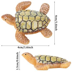 15 Pcs Miniature Sea Turtles Sea Turtle Figures Ocean Animal Figurines Mini Turtle Figurines for DIY Home Fairy Garden Office Fish Tank Birthday Party Favor Decorations