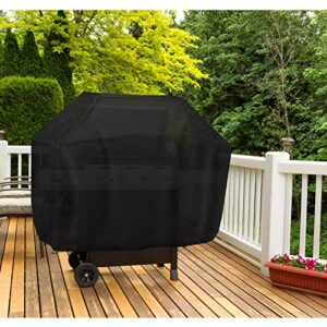 ONMIER Grill Cover, 57 Inch Oxford Fabric BBQ Cover Waterproof & Dust-Proof & Anti-UV, Gas Grill Cover for Outdoor, Garden Patio Grill Protector (145CM /57 inch)