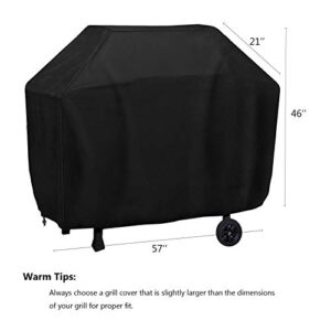 ONMIER Grill Cover, 57 Inch Oxford Fabric BBQ Cover Waterproof & Dust-Proof & Anti-UV, Gas Grill Cover for Outdoor, Garden Patio Grill Protector (145CM /57 inch)