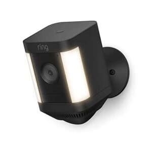 introducing ring spotlight cam plus, battery | two-way talk, color night vision, and security siren (2022 release) – black
