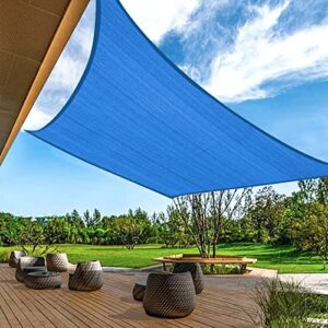 le conte sun shade sail 10’x10′ square canopy sun shade uv block for patio backyard lawn garden outdoor activities,navy blue