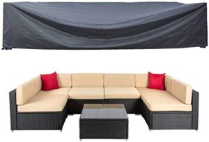 patio furniture set cover outdoor sectional sofa set covers waterproof outdoor dining table chair set cover heavy duty 128″ l x 83″ w x 28″ h