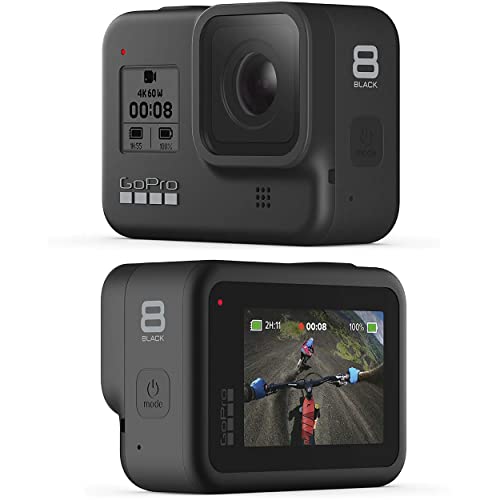 GoPro HERO8 Black - Waterproof Action Camera with Touch Screen 4K Ultra HD Video 12MP Photos 1080p Live Streaming Stabilization