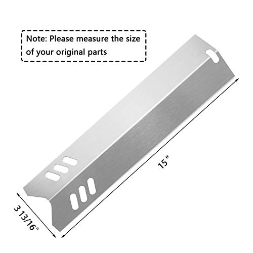 Hisencn Grill Burner Tube, Heat Plates Repair kit Replacment for Dyna Glo DGF510SBP, Home Depot Dyna Glo 4 Burner DGF493PNP-D, Better Home and Garden BH15-101-099-02, Backyard, Uniflame Gas Grills