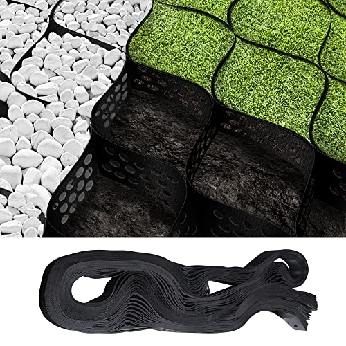 Sfcddtlg 9.8x16.4 FT 160 sq ft Gravel Ground Grid-2Inch Thick Expansion Foldable Geo Grid Driveway Stabilization Grids-Geocell Ground Grid for Landscaping Parking Lots Garden