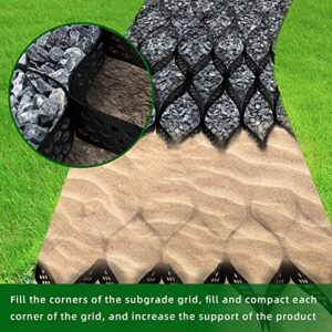 Sfcddtlg 9.8x16.4 FT 160 sq ft Gravel Ground Grid-2Inch Thick Expansion Foldable Geo Grid Driveway Stabilization Grids-Geocell Ground Grid for Landscaping Parking Lots Garden