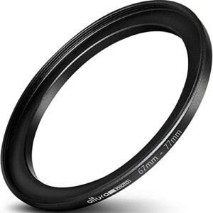 altura photo 67-77mm step-up ring adapter (67mm lens to 77mm filter or accessory)