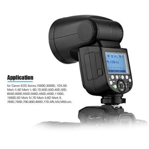 Godox V1C Camera Flash Speedlight Round Head Wireless 2.4G Compatible with Canon EOS Series 1500D 3000D 5D Mark ll/LLL/IV 6D Mark II 7D Mark II 70D 77D 80D for Wedding Portrait Studio Photography