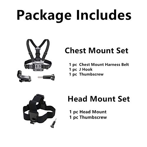 Dream Bull Chest Mount Harness Chesty Vest Head Mount Strap for Action Camera Compatible with GoPro Hero 11,10,9,8,Max,Go Pro Hero 7,6, 5,4, Session,3+,3,Hero (2018),Fusion,DJI Osmo,AKASO