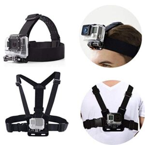 Dream Bull Chest Mount Harness Chesty Vest Head Mount Strap for Action Camera Compatible with GoPro Hero 11,10,9,8,Max,Go Pro Hero 7,6, 5,4, Session,3+,3,Hero (2018),Fusion,DJI Osmo,AKASO