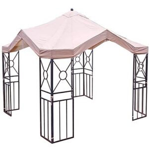 garden winds deluxe pagoda gazebo replacement canopy top cover and netting – riplock 350
