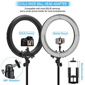 Ring Light with Stand and Phone Holder, IVISII 18 inch Ring Light，55W 5500K LED Ring Light for Live Stream/Makeup/YouTube Video, Dimmable LED Beauty Selfie Ring Light for TikTok Photography