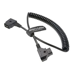 alvin’s cables d-tap male to dtap female coiled extension cable for dslr rig anton bauer battery