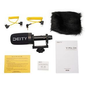 Deity Microphone V-Mic D4,Professional External Camera Video Microphones,Shotgun Mic with Shock Mount Supports USB-C Digital Output for PCs for Cameras Recorders Smartphones Laptops and Tablets