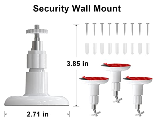 3 Pack Adhesive Wall Mount Compatible with Stick Up Cam/Indoor Cam/Battery Cam,Ceiling Mounting Kit for Plug-in HD Security Camera Mount 2 Ways Installation VHB Stick On or Screws