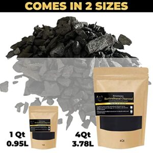 Organic Horticultural Charcoal & Terrarium Charcoal | Charcoal for Plants | Pure Hardwood Charcoal for Planting and Gardening | (1 Quart)