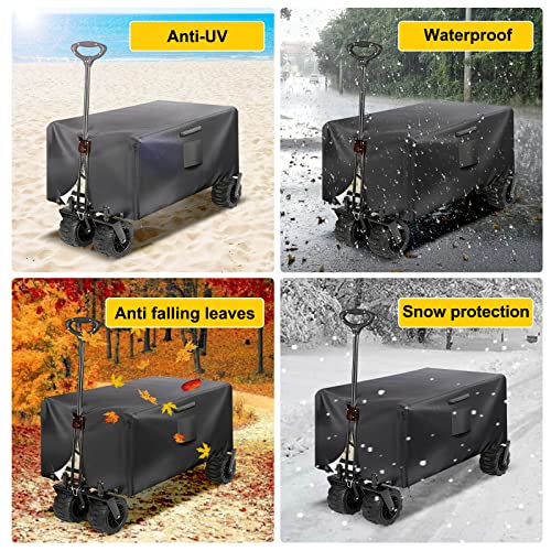 Wagon Covers Folding Wagon Cover, 420D Heavy Wagon Covers Waterproof,Dustproof UV Resistant