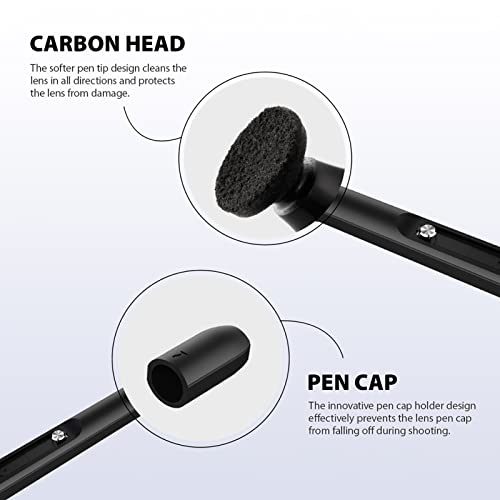 Vsgo V-P01e Professional Lens Cleaning Pen Lens Brush Double-Ended Lens Pen With Soft Brush And Nano Optical Carbon Compatible For Camera Lens Cleaning, Optical Lens, Glasses Cleaning And Other Lenses