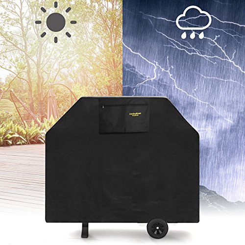 Garden Home Outdoor 617037063672 Heavy Duty Grill Cover, Black, 64'' L