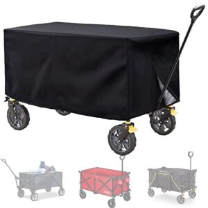 youseen folding wagon cover, garden wagon covers, d22 x w38 x h20, high density waterproof,utility wagon cart cover (cover only) black