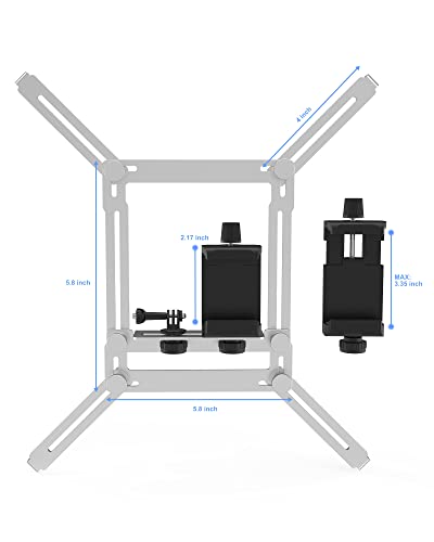 Meromore Fence Mount - Action Camera Aluminum Fence Mount for GoPro, iPhone, Phones, Digital Camera, Ideal Backstop Camera Fence Clip for Recording Baseball, Softball, Football Games