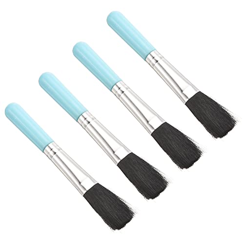 PATIKIL Succulent Cleaning Brush 4Pack 125mm Black Gardening Tools Plant Brush for Garden Blue Handle