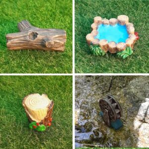 Miniature Fairy Garden Accessories Outdoor, Terrarium Fairy Garden Supplies Kit, Zen Garden Accessories, Tiny Figurines Set, Micro Ornaments Kit, Miniatures Dollhouse Decorating, Japanese Desk Top