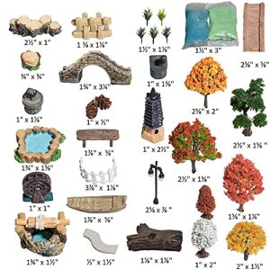 Miniature Fairy Garden Accessories Outdoor, Terrarium Fairy Garden Supplies Kit, Zen Garden Accessories, Tiny Figurines Set, Micro Ornaments Kit, Miniatures Dollhouse Decorating, Japanese Desk Top