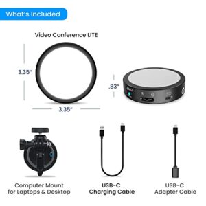 Lume Cube Video Conference Lighting Kit - LITE Edition | Computer Light for Video Conferencing & Live Streaming | Laptop Light, Adjustable Brightness and Color Temperature, Computer Mount Included