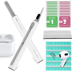 yunerz for airpods cleaner kit, earbuds cleaning pen, bluetooth headphone cleaning tool with cleaning putty for airpods pro 1 2 3 and other earphones, upgraded kits with cloth and wet dry wipes