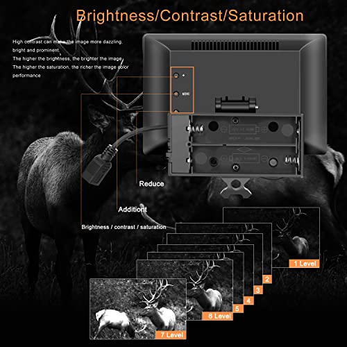 BESTSIGHT Night Vision Scope,DIY Night Vision(Day and Night),Quick Installation Barrle,5" Display Screen with 5w 850nm Infrared Illuminator,View 200m in Night,for 38-44mm Eyepiece Scope（Optic Sight）