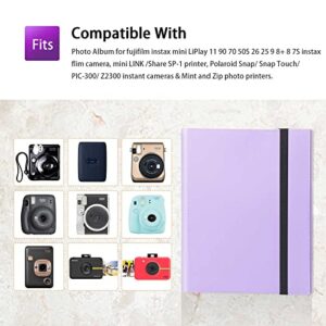 432 Pockets Photo Album for Fujifilm Instax Mini Camera, Polaroid Snap PIC-300 Z2300 Instant Camera, 2x3 Photo Album Book for Fujifilm Instax Mini 11 12 9 Evo 90 70 40 8 7 LiPlay Instant Camera (purple)