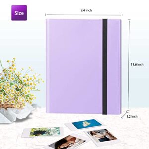 432 Pockets Photo Album for Fujifilm Instax Mini Camera, Polaroid Snap PIC-300 Z2300 Instant Camera, 2x3 Photo Album Book for Fujifilm Instax Mini 11 12 9 Evo 90 70 40 8 7 LiPlay Instant Camera (purple)