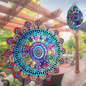 wind spinners for yard and garden 3d metal yard art 360 degree swivel wind spinners outdoor metal large large laser cut metal outside decorations for yard lawn decorations garden decoration