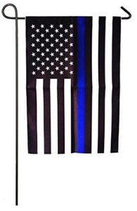 thin blue line american 12 x 18 inch garden flag police flag american flag