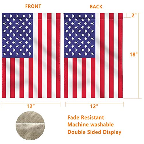 American Flag Garden Flag US Flag Double-Sided Yard Outdoor Decorations Sign