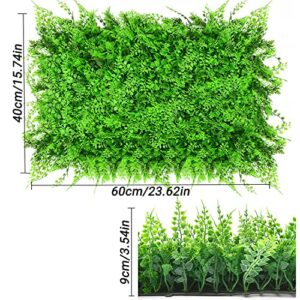 tonchean Grass Wall Panel 12PCS Artificial Hedge Panels 24 x 16inch Faux Greenery Wall Backdrop Topiary Fence Screen for Indoor Outdoor Decor Garden Fence Backdrop