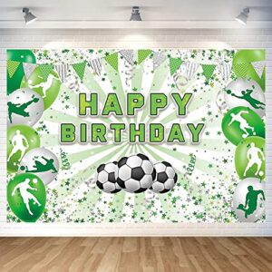 soccer themed birthday party decoration soccer happy birthday backdrop photo background banner poster for soccer party decorations party supplies 70.8 x 47.2 inch