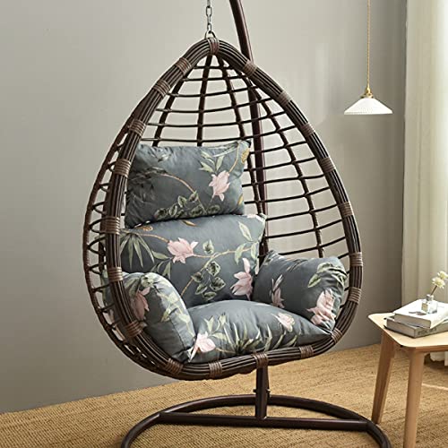 MNBVH Swing Hanging Basket Seat Cushion,Waterproof Thicken Hanging Egg Hammock Chair Hanging Chair Cushion Swing Seat Cushion for Patio Garden Indoor Outdoor Chair Mats with Pillow Pad C