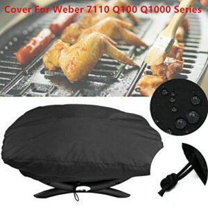 Grill Cover Garden Waterproof Anti Dust Protective Outdoor Windproof Accessories BBQ Stove Shield UV Resistant Polyester Portable for Weber 7110 Q1000