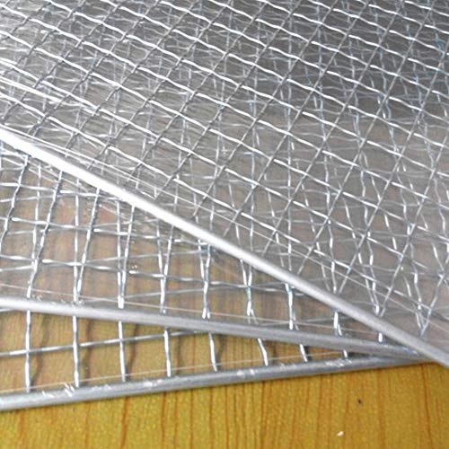 Xiaokeis Barbecue Net Grill, Multi-Purpose Stainless Steel Mesh BBQ Grill Grates Grids Wire Rack Gas/Charcoal Grill Cooking Replacement Net for Camping Outdoor Garden Picnic(9.8x15.7in)