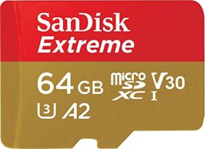 sandisk 64gb extreme for mobile gaming microsd uhs-i card – c10, u3, v30, 4k, a2, micro sd – sdsqxa2-064g-gn6gn