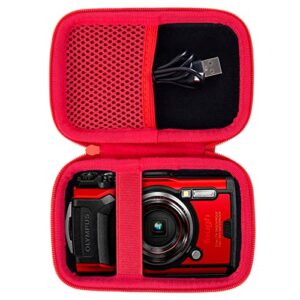 aenllosi hard case replacement for olympus tough tg-6 waterproof camera (red)