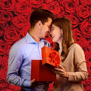 RUINI Red Rose Floral Wedding Photography Backdrop Roses Wall Lovers Girls Children Photos Backdrop 5x7FT